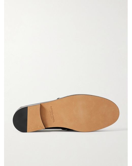 Bottega Veneta Black Astaire Knot-Detailed Leather Loafers for men