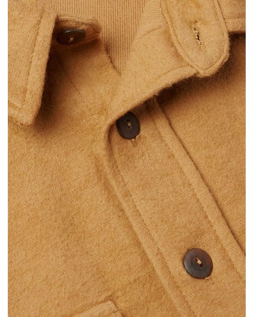 CHERRY LA Metallic Logo-Appliquéd Brushed-Cotton Shirt for men