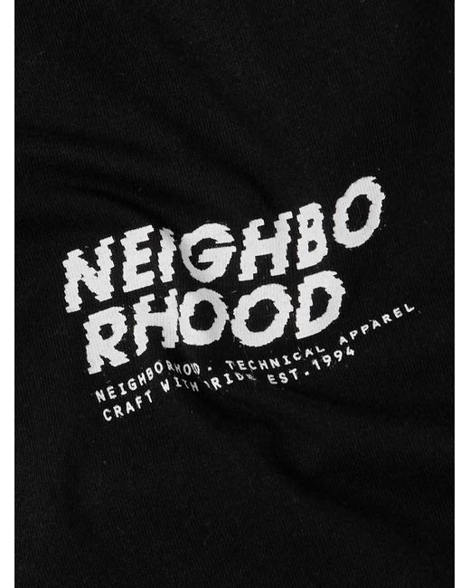 Neighborhood Black Logo-print Cotton-jersey T-shirt for men