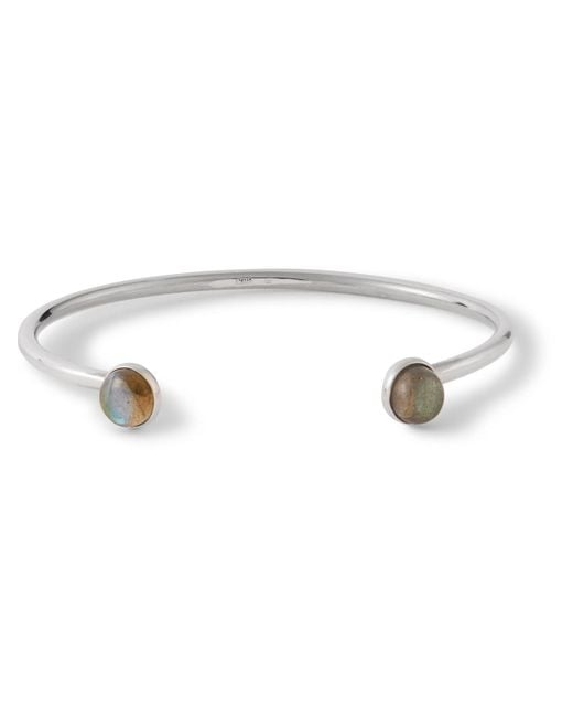 Mikia Metallic Sterling Labradorite Cuff for men