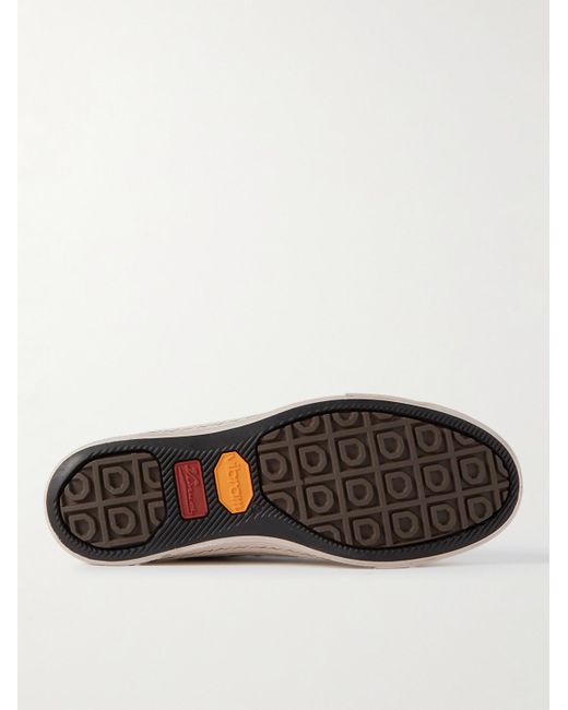 Visvim Black Skagway Leather-trimmed Canvas Sneakers for men