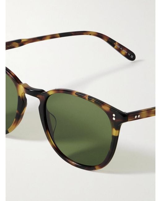 Garrett Leight Green Kinney Round-Frame Acetate Sunglasses for men