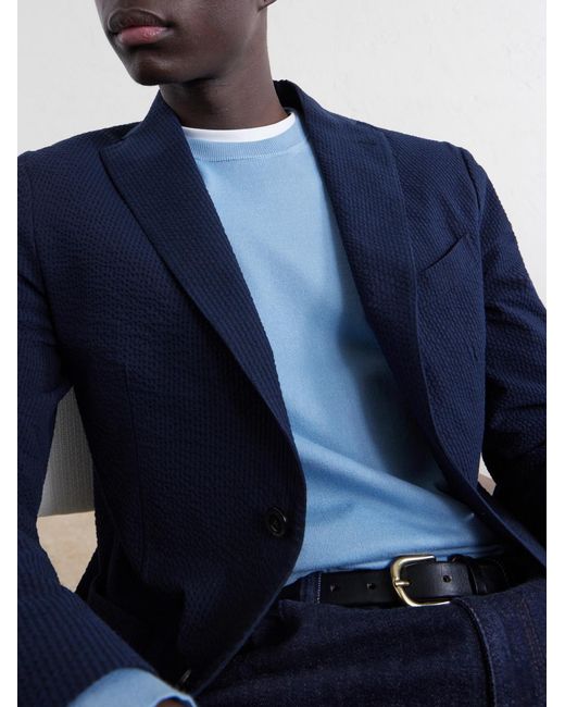 Boglioli Blue Cotton-Jersey Sweater for men