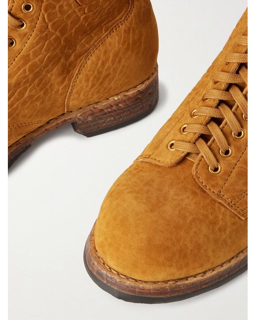 Visvim Brown Brigadier Folk Suede Lace-up Boots for men