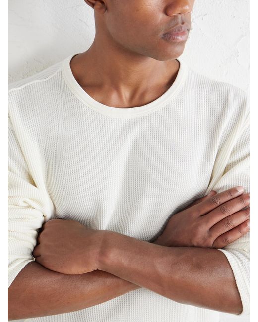 Hartford Natural Waffle-Knit Cotton T-Shirt for men