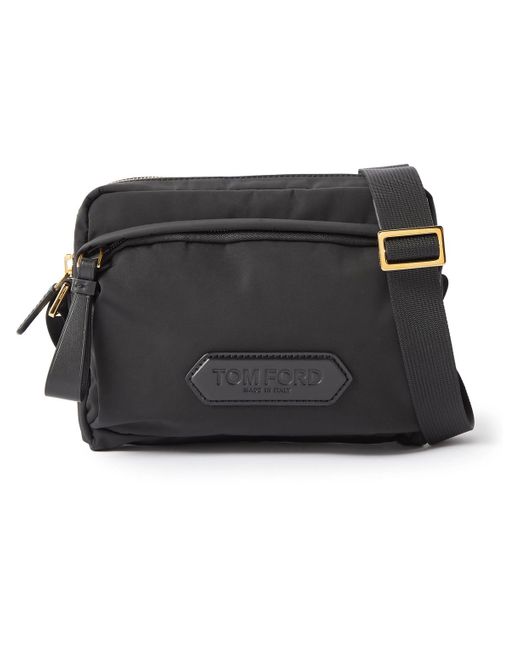 Tom Ford Synthetic Leather-trimmed Nylon Messenger Bag in Black for Men ...
