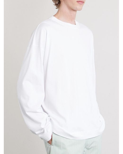 Dries Van Noten White Cotton-Jersey T-Shirt for men