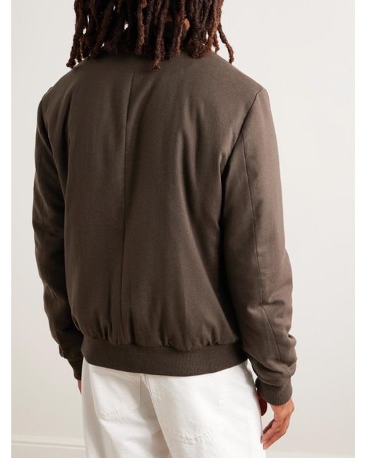 Mr P. Brown Padded Cashmere-Blend Bomber Jacket for men