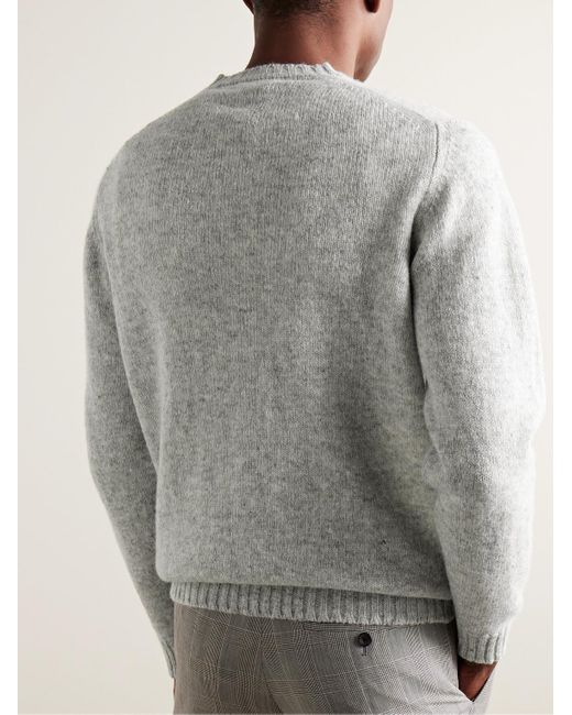 Kingsman Gray Shetland Wool Sweater for men