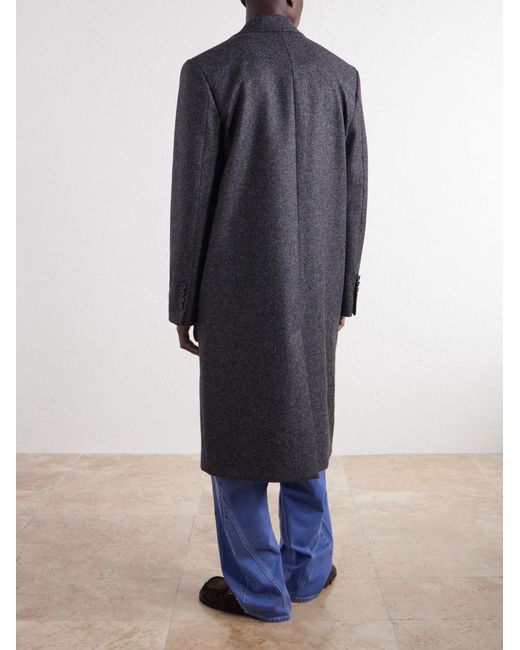 J.W. Anderson Gray Double-Breasted Brushed Wool Coat for men