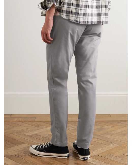 Club Monaco Gray Connor Straight-leg Cotton-blend Twill Chinos for men