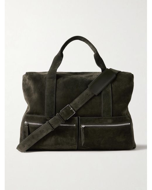 Metier Black Racer 53 Suede Weekend Bag for men