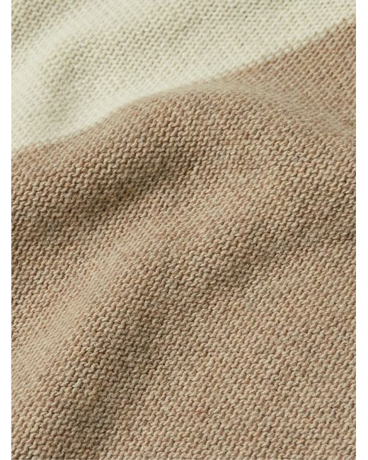 Mr P. Black Colour-Block Cashmere And Virgin Wool-Blend Shirt for men