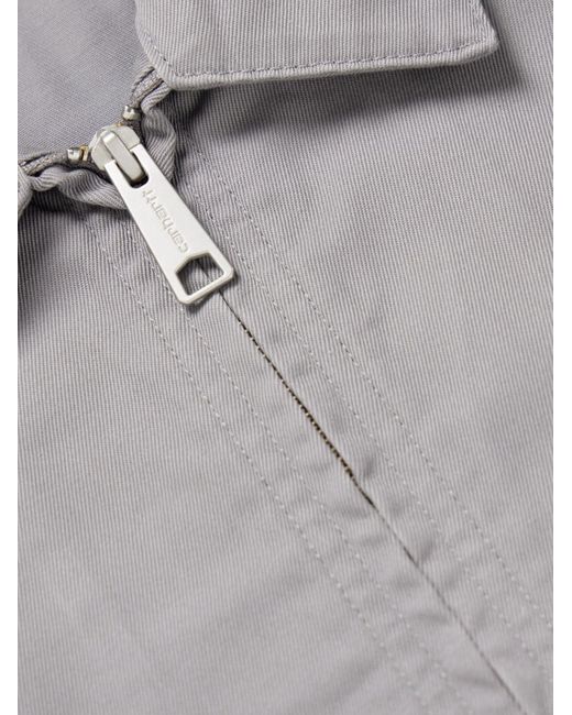 Carhartt Gray Module Script Logo-Embroidered Twill Bomber Jacket for men