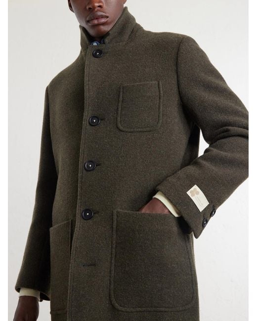 Massimo Alba Green Florio10 Virgin Wool Coat for men