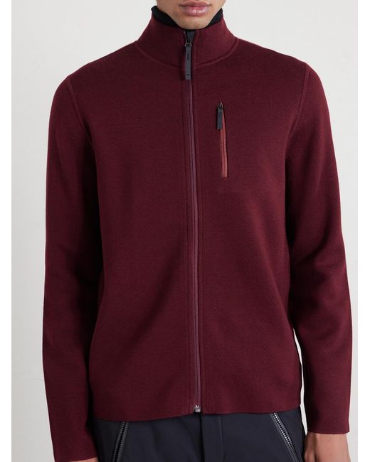 Aztech Mountain Red Matterhorn Shell-panelled Wool Ski Mid-layer for men