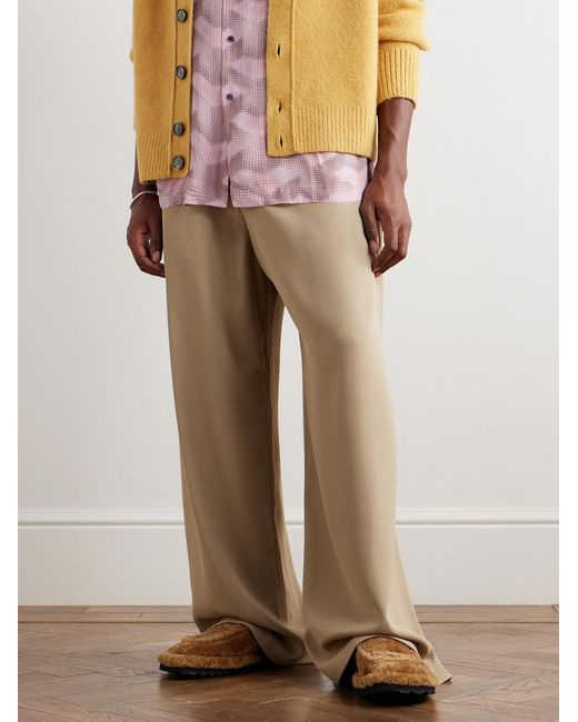 Dries Van Noten Brown Shearling Mules for men