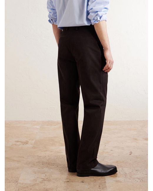 James Purdey & Sons Brown Straight-leg Stretch Cotton-twill Trousers for men