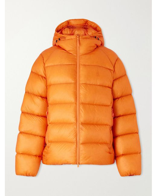 Polo Ralph Lauren Orange Hawthorne Logo-embroidered Quilted Recycled-shell Hooded Down Jacket for men