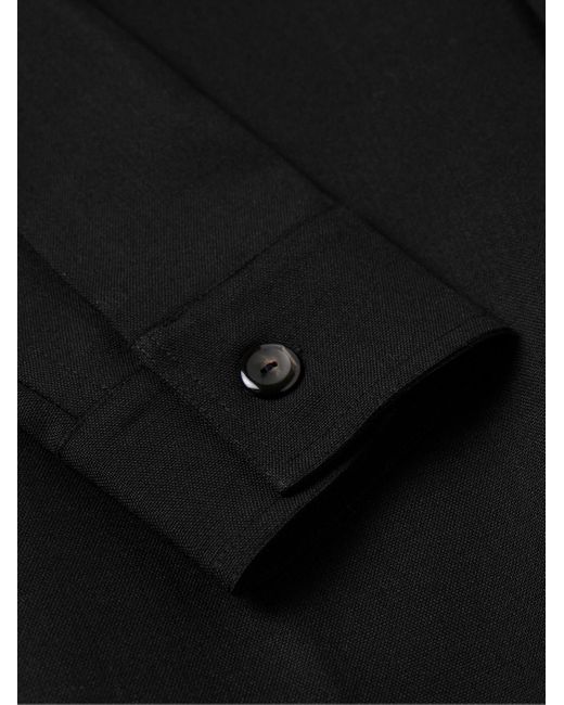 Rohe Black Oversized Virgin Wool Overshirt for men