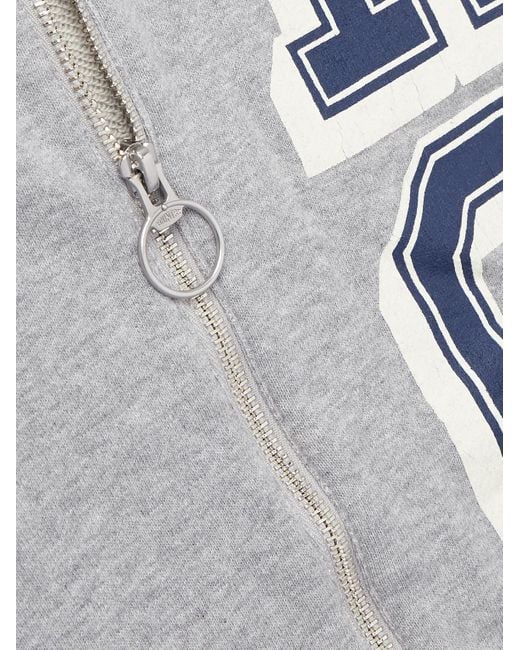 Kapital Gray Ko.u Printed Cotton-jersey Half-zip Gilet for men