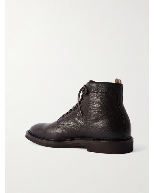 Officine Creative Black Hopkins Flexi 203 Full-Grain Deerskin Boots for men