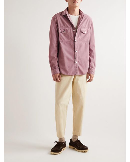 FRAME Pink Cotton-Corduroy Shirt for men