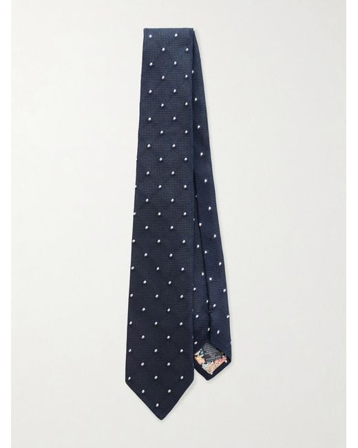 Paul Smith Blue 8Cm Polka-Dot Silk Tie for men