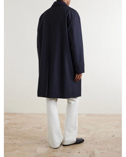 Valstar Blue Wool Trench Coat for men