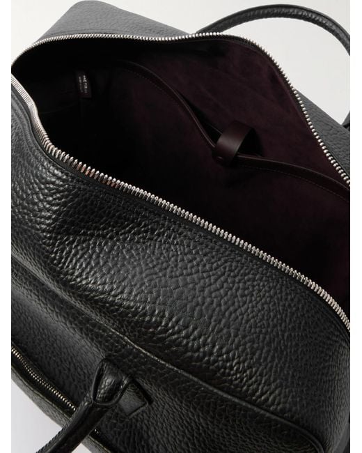 Metier Closer Two Day Weekender aus vollnarbigem Leder in Black für Herren