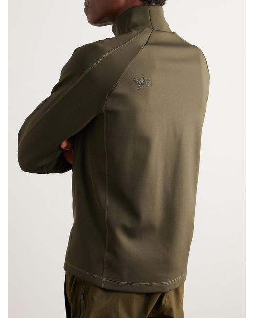Aztech Mountain Green Ajax Slim-fit Stretch-jersey Zip-up Ski Mid-layer for men