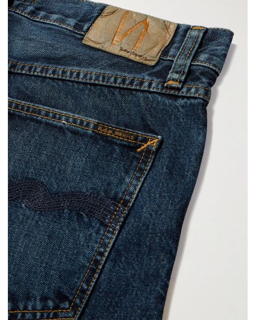 Nudie Jeans Blue Gritty Jackson Slim-fit Straight-leg Jeans for men