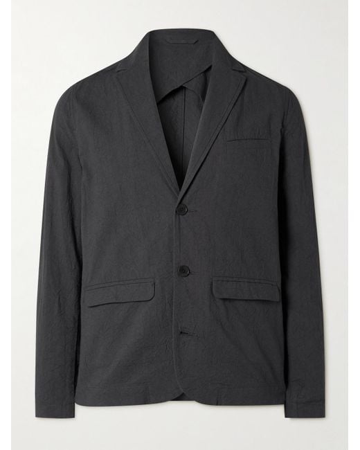 Folk Black Assembly Unstructured Crinkled-Cotton Suit Jacket for men