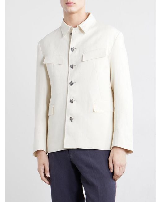Enfants Riches Deprimes Natural Mao's Linen Blazer for men