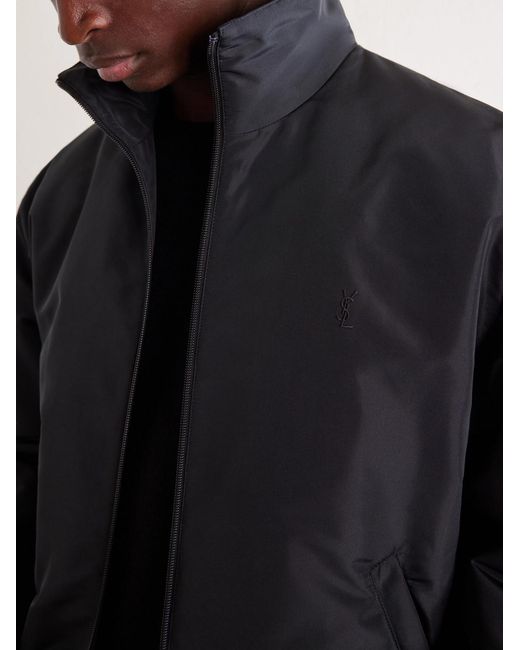 Saint Laurent Black Shell Blouson Jacket for men