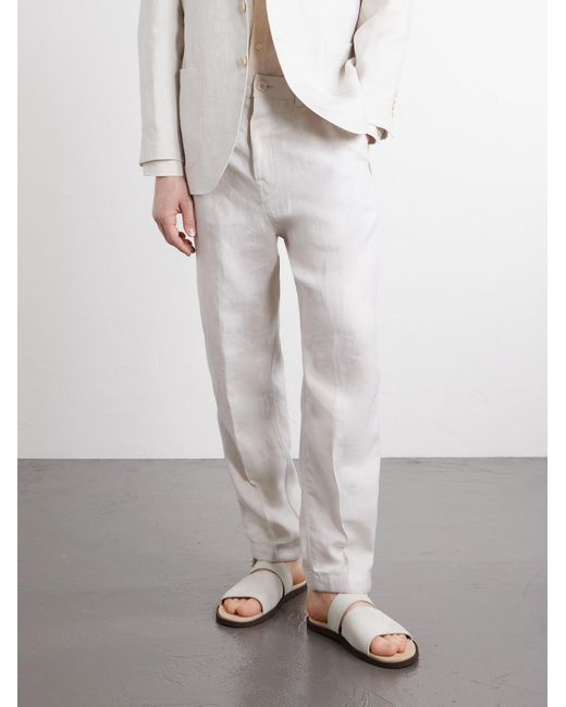 Brunello Cucinelli White Suede Sandals for men