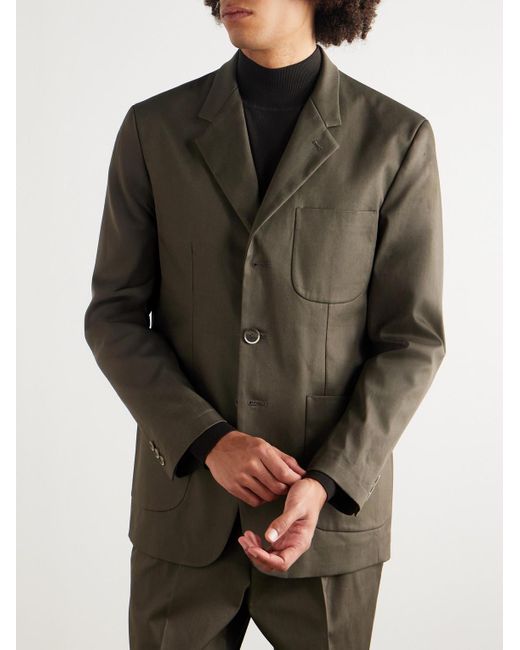 Barena Sakko aus Baumwoll-Twill in Green für Herren