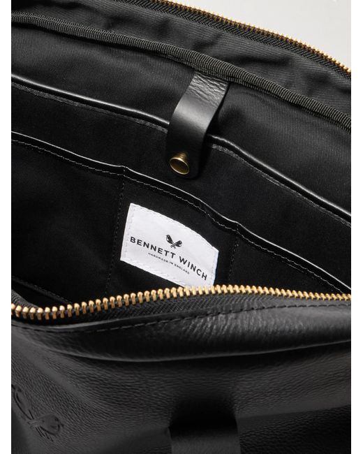 Bennett Winch Black Full-Grain Leather Briefcase for men