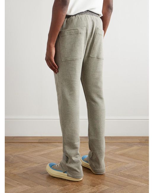 Rick Owens Natural Berlin Straight-Leg Shell-Trimmed Cotton-Blend Jersey Sweatpants for men