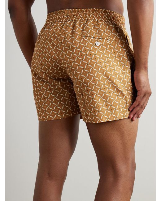 Frescobol Carioca Natural Rio Straight-Leg Mid-Length Printed Recycled Swim Shorts for men