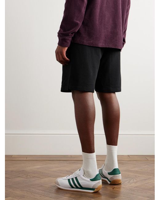 Adidas Originals Essential gerade geschnittene Shorts aus Baumwoll-Jersey mit Logostickerei in Black für Herren
