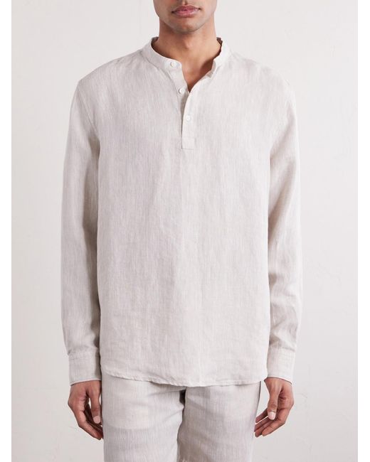 Mr P. White Linen Shirt for men