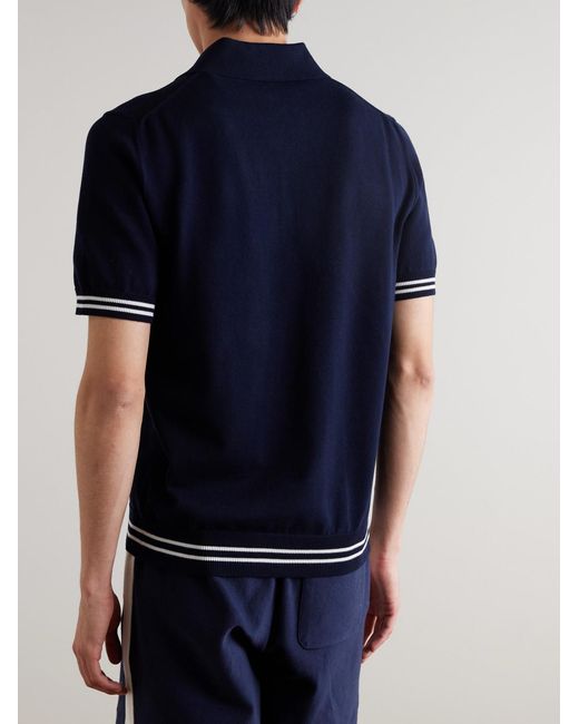 Mr P. Blue Tennis Organic Cotton Polo Shirt for men