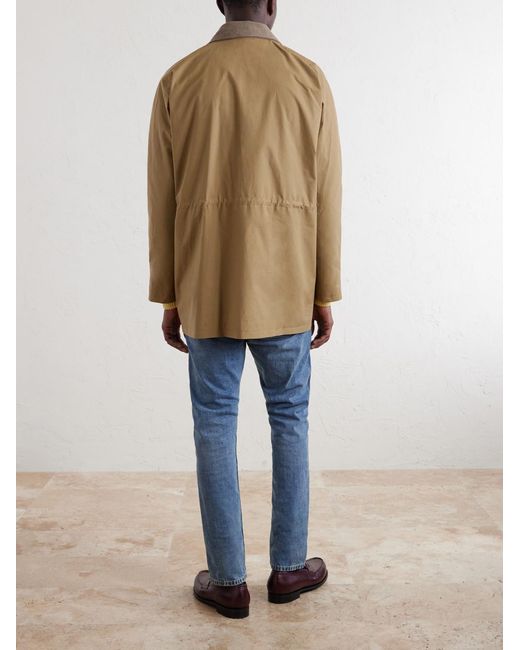 J. Mueser Natural Game Corduroy-Trimmed Cotton Jacket for men