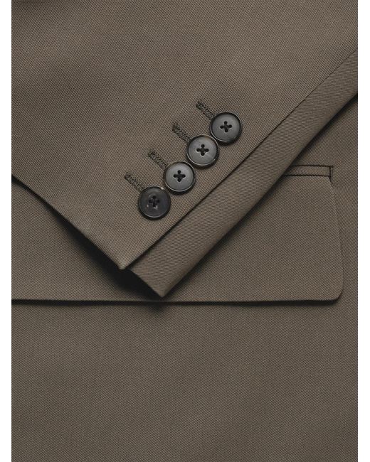 Auralee Green Wool-gabardine Blazer for men