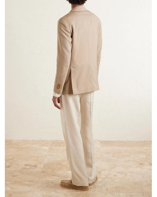 Lardini Natural Embellished Virgin Wool Suit Jacket for men