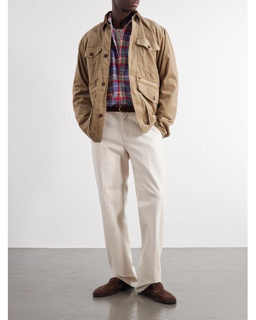 Fortela White Maine Straight-Leg Trousers for men