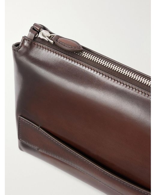 Berluti Brown Tersio Gaspard Leather Pouche for men