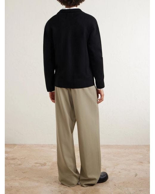 Dries Van Noten Natural Straight-Leg Wool And Mohair-Blend Twill Trousers for men