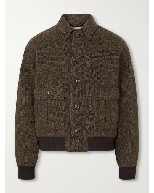 Valstar Green Colin Virgin Wool Bomber Jacket for men